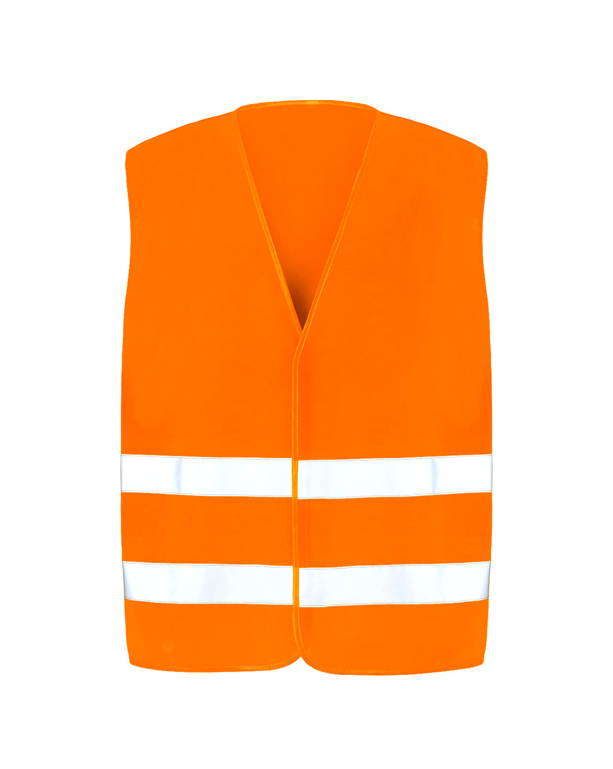 Gilet haute visibilité orange personnalisé EN ISO 20471 – vue de face