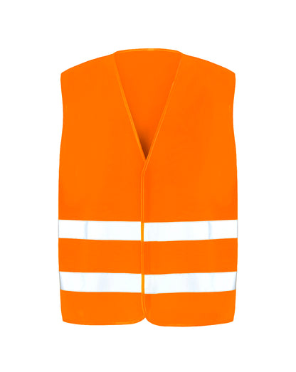 Gilet haute visibilité orange personnalisé EN ISO 20471 – vue de face