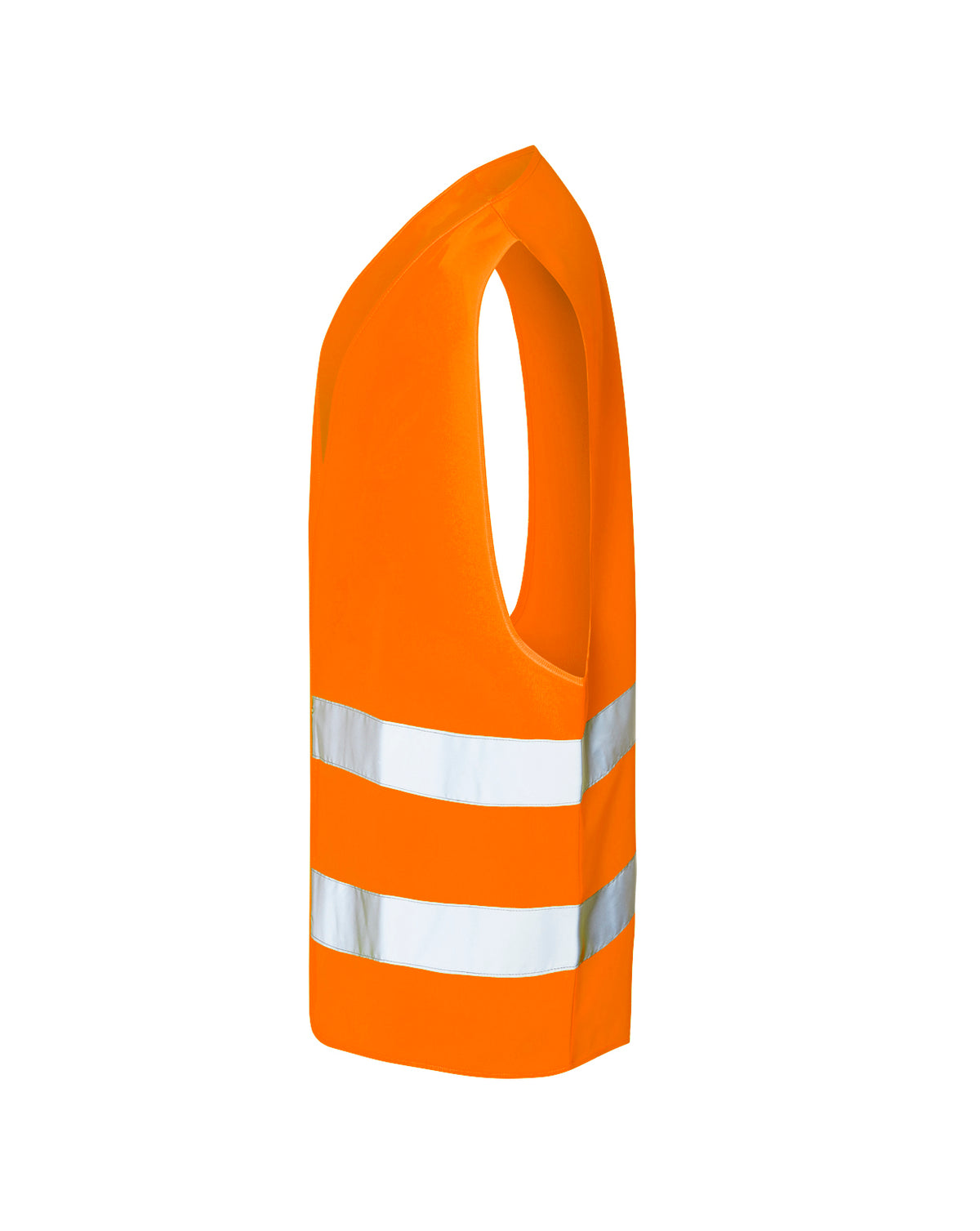 Gilet haute visibilité orange personnalisé – vue de côté