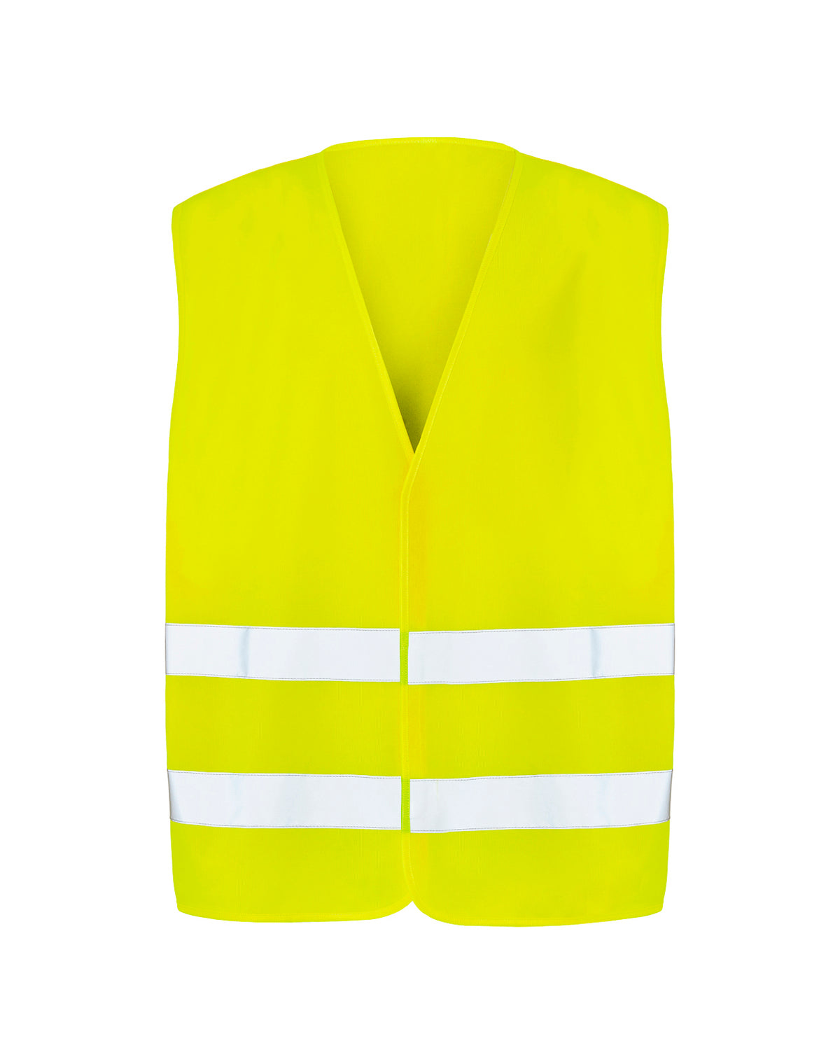 Gilet haute visibilité jaune personnalisé EN ISO 20471 – vue de face
