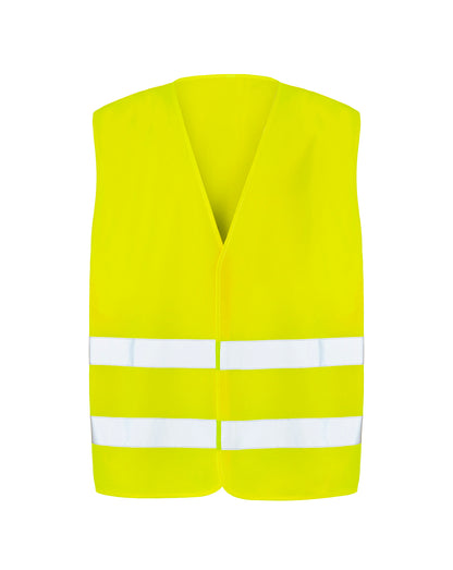 Gilet haute visibilité jaune personnalisé EN ISO 20471 – vue de face