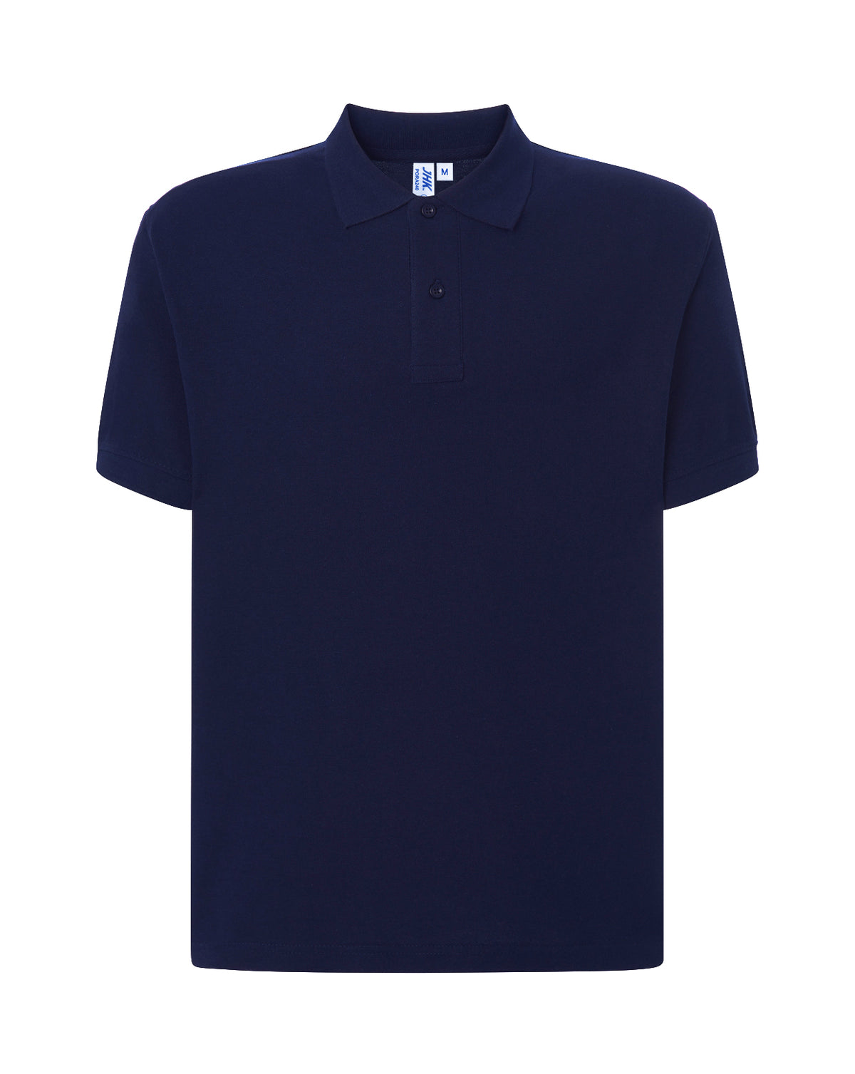 Polo premium bleu marine personnalisé – vue de face