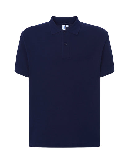 Polo premium bleu marine personnalisé – vue de face