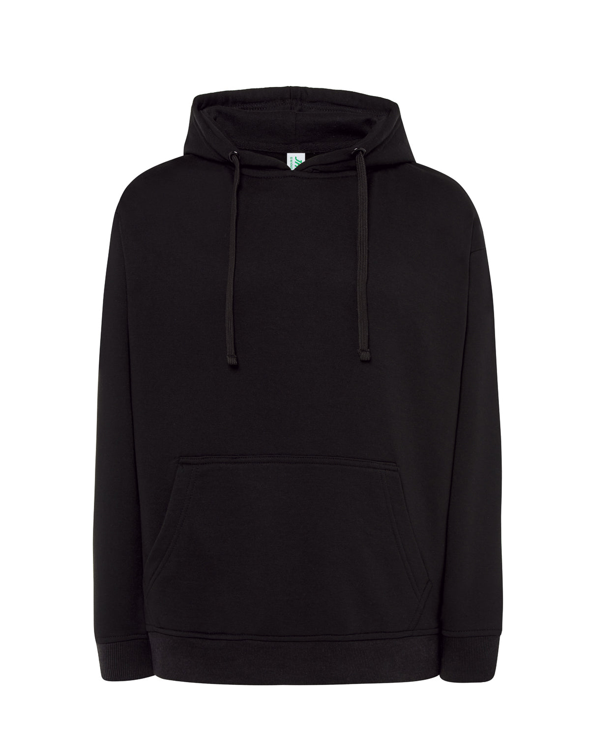 Sweat col rond noir à personnaliser – vue de face