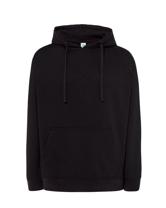 Sweat col rond noir à personnaliser – vue de face