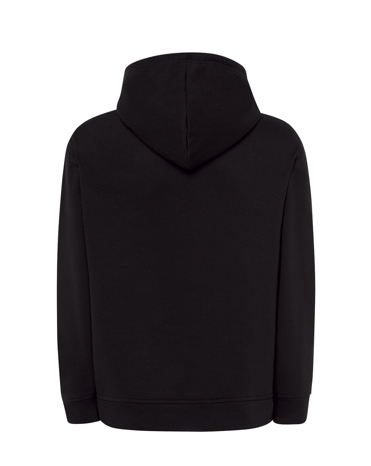 Sweat col rond noir à personnaliser – vue de dos